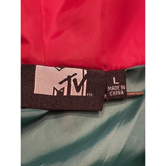 large MTV retro style rain jacket hooded multicolor - Picture 6 of 10